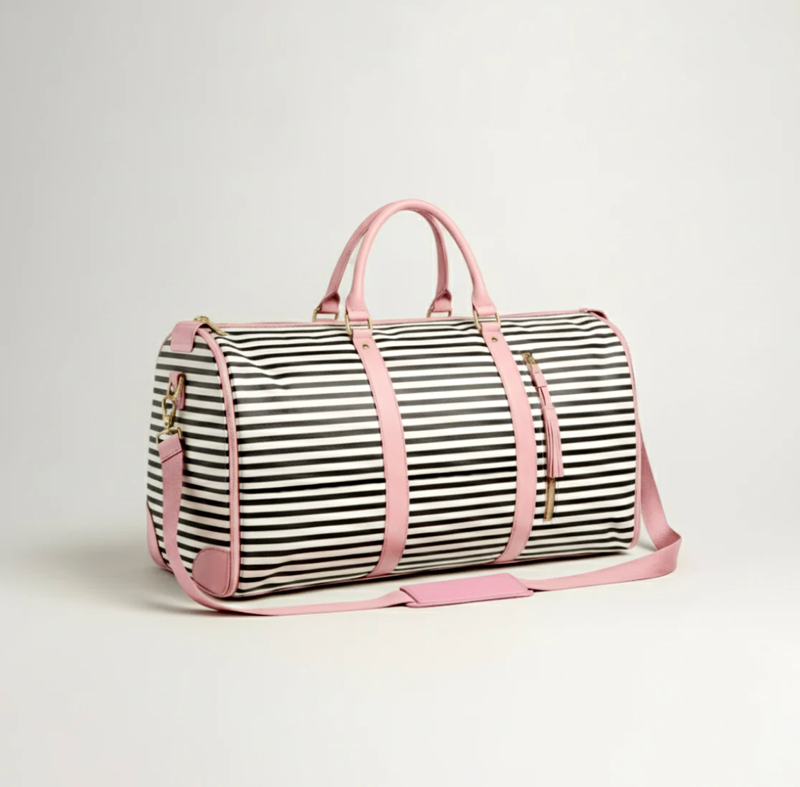 Carvons Duffle Bag — Black Stripes